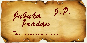 Jabuka Prodan vizit kartica